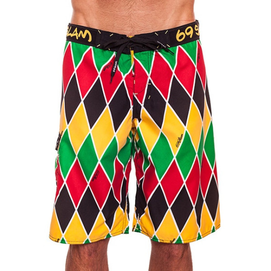 Pánské Plavky 69SLAM Dlouhé Boardshort Harlequin