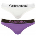 2PACK дамски ремъци  бяла purple Addicted