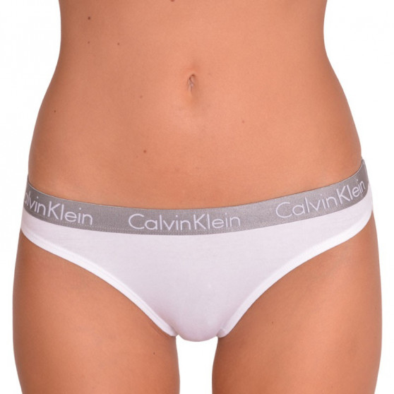 2PACK дамски стрингове Calvin Klein бяла (QD3583E-100)