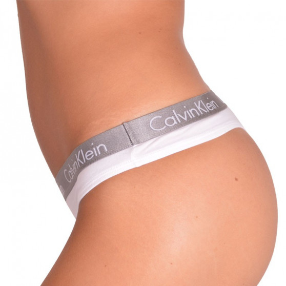 2PACK дамски стрингове Calvin Klein бяла (QD3583E-100)