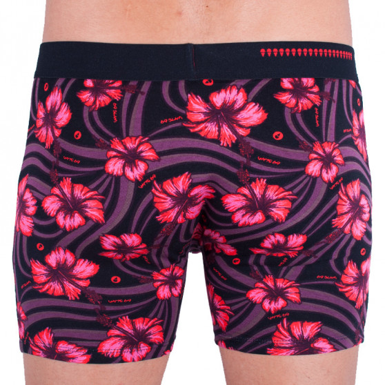 Мъжки боксерки 69SLAM fit бамбук hibiscus red