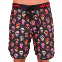 Pánské Plavky 69SLAM Krátké Boardshort Medium hibiscus skull черено