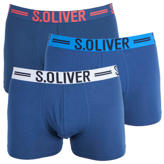 3PACK Мъжки боксерки S.Oliver сини (26.899.97.4229.12C1)