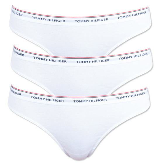 3PACK дамски стрингове Tommy Hilfiger бяла (UW0UW00048 100)