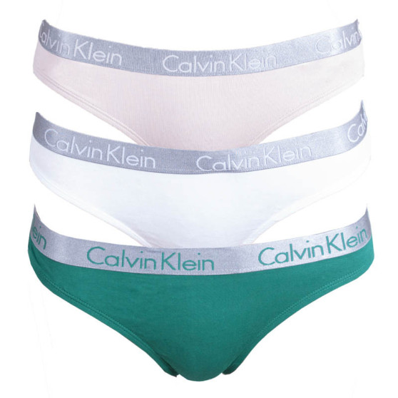 3PACK Дамски стрингове Calvin Klein многоцветен (QD3590E-SHZ)