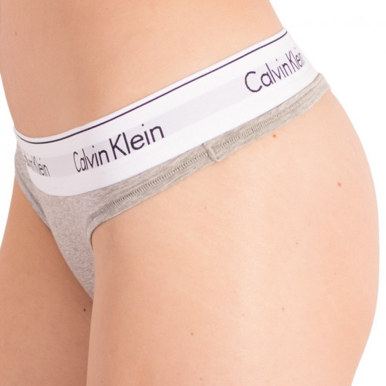 Дамски стрингове Calvin Klein извънгабаритен сив (QF5117E-020)