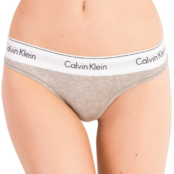 Дамски стрингове Calvin Klein извънгабаритен сив (QF5117E-020)