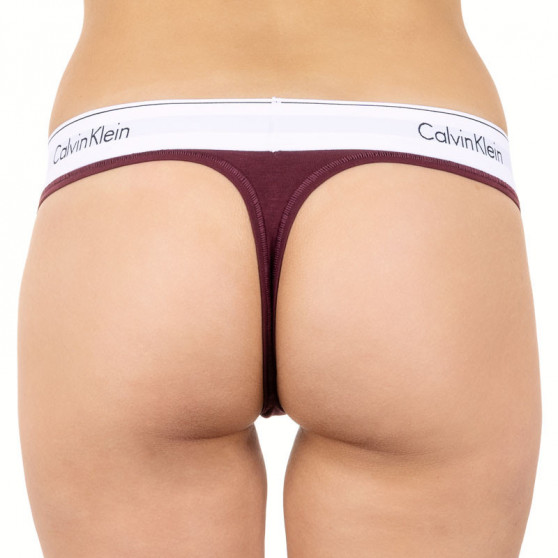 Дамски стрингове Calvin Klein бордо (F3786E-MDO)