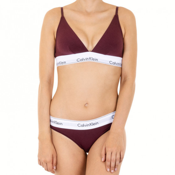 Дамски стрингове Calvin Klein бордо (F3786E-MDO)