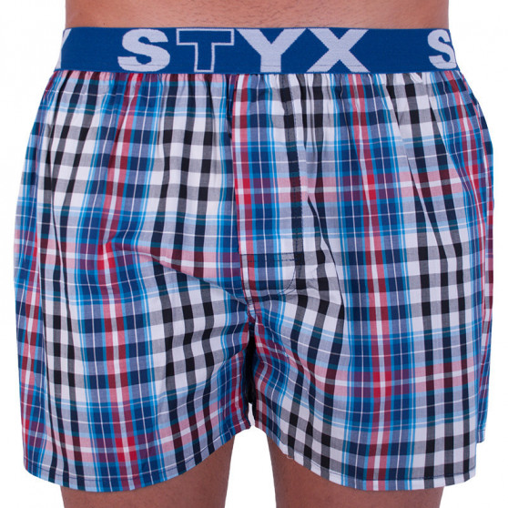 3PACK Мъжки боксерки Styx спортни еластични многоцветни (B7100406)