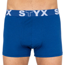 Мъжки боксерки Styx спортни еластични oversize тъмно сини (R968)