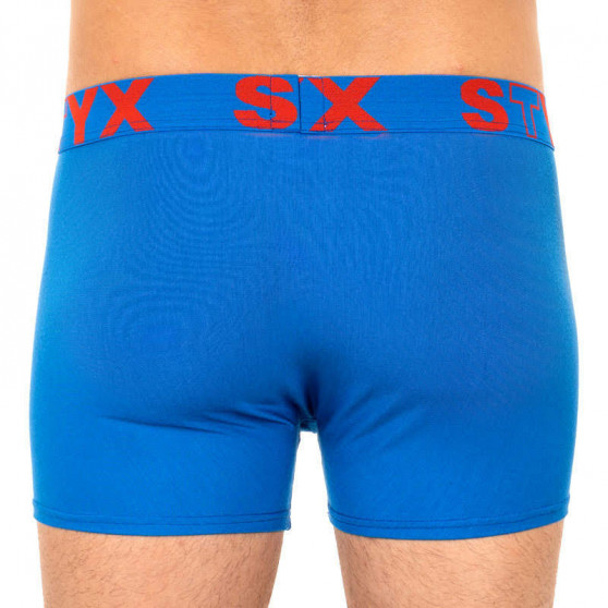 3PACK Мъжки боксерки Styx спортни еластични сини (G9676869)