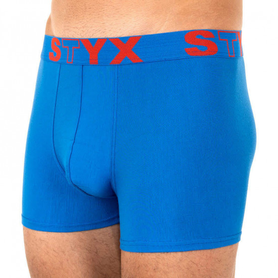 3PACK Мъжки боксерки Styx спортни еластични сини (G9676869)