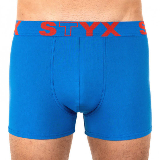 3PACK Мъжки боксерки Styx спортни еластични сини (G9676869)