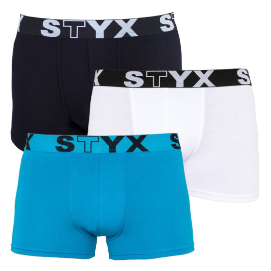 3PACK Мъжки боксерки Styx спортни еластични многоцветни (G960691061)