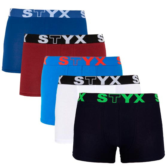 5PACK Мъжки боксерки Styx спортни еластични многоцветни (G106160686762)