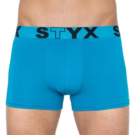 3PACK Мъжки боксерки Styx спортни еластични сини (G9676869)