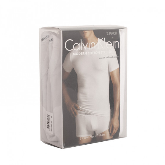 2PACK Мъжка тениска Calvin Klein бяла (NB1088A-100)