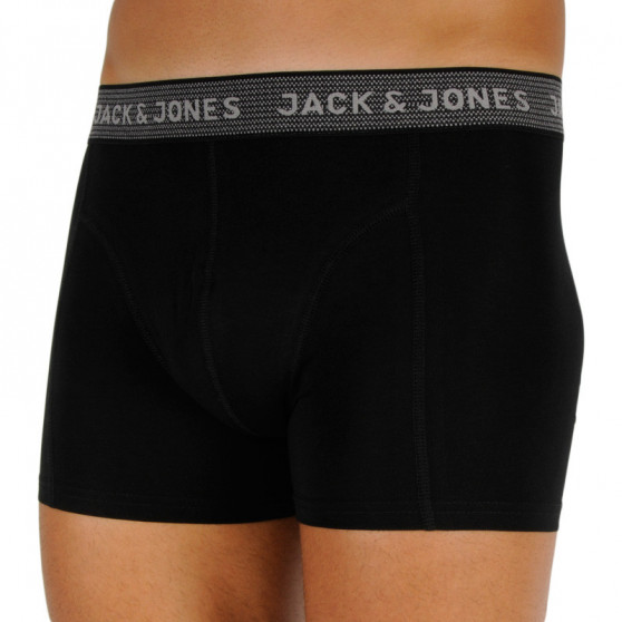 3PACK Мъжки боксерки Jack and Jones черено (12127816 - asphalt)