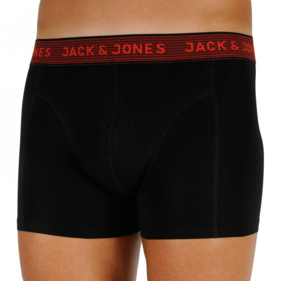 3PACK Мъжки боксерки Jack and Jones черено (12127816 - asphalt)