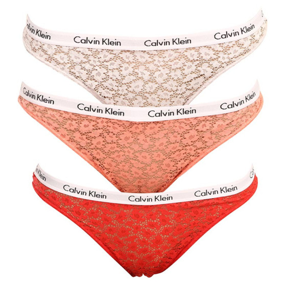 3PACK Дамски бразилски бикини Calvin Klein multicoloured (QD3925E-W5F)