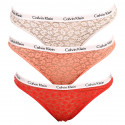 3PACK Дамски бразилски бикини Calvin Klein multicoloured (QD3925E-W5F)