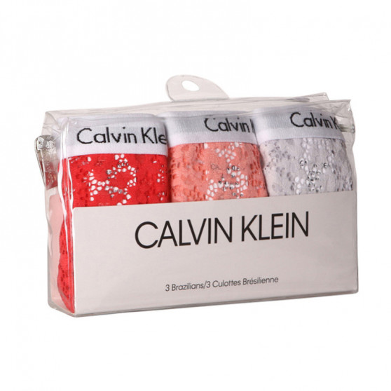 3PACK Дамски бразилски бикини Calvin Klein multicoloured (QD3925E-W5F)