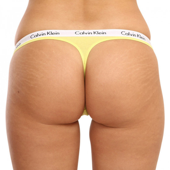 3PACK Дамски стрингове Calvin Klein извънгабаритен multicolor (QD3800E-13X)