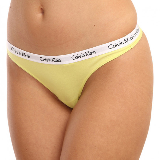 3PACK Дамски стрингове Calvin Klein извънгабаритен multicolor (QD3800E-13X)