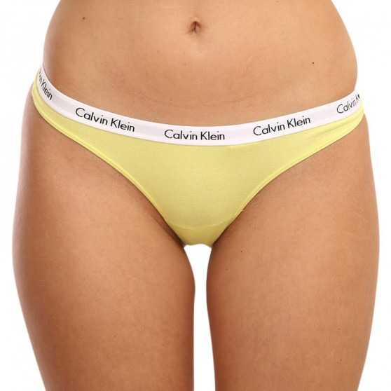 3PACK Дамски стрингове Calvin Klein извънгабаритен multicolor (QD3800E-13X)