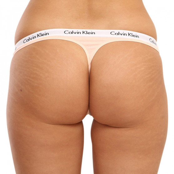 3PACK Дамски стрингове Calvin Klein извънгабаритен multicolor (QD3800E-13X)