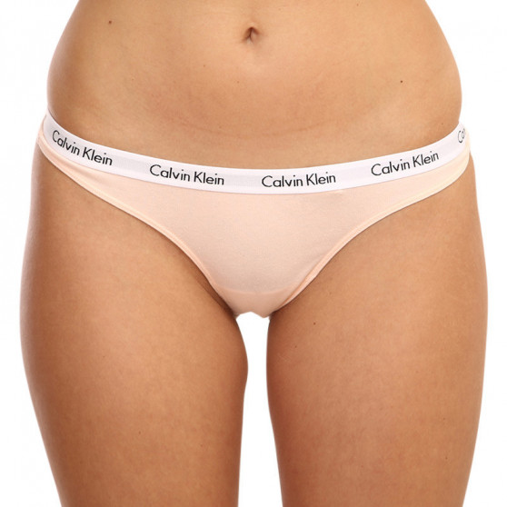 3PACK Дамски стрингове Calvin Klein извънгабаритен multicolor (QD3800E-13X)