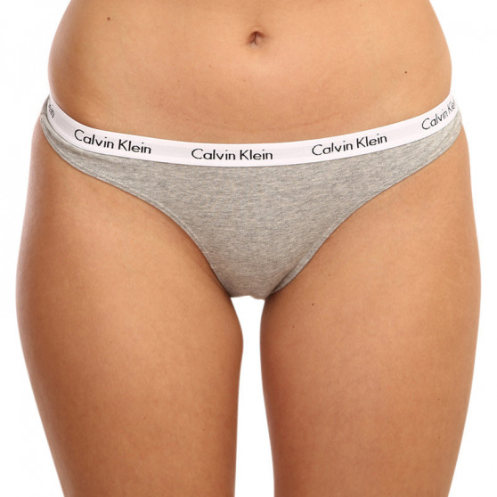 3PACK Дамски стрингове Calvin Klein извънгабаритен multicolor (QD3800E-13X)