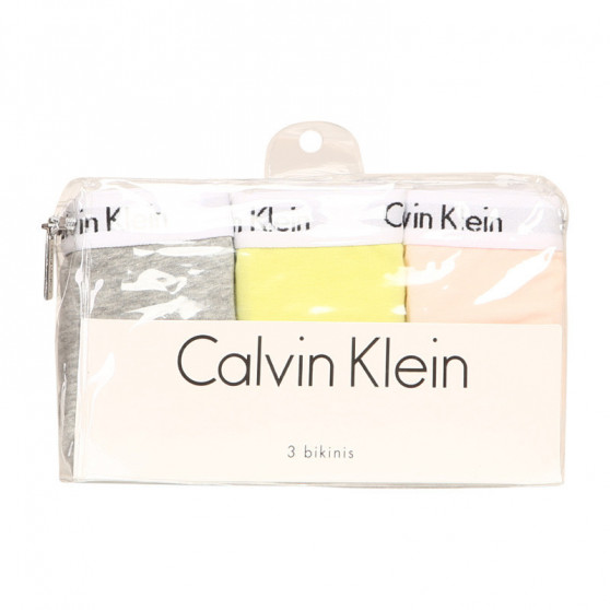 3PACK дамски бикини Calvin Klein извънгабаритен multicolour (QD3801E-13X)