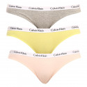 3PACK дамски бикини Calvin Klein извънгабаритен multicolour (QD3801E-13X)