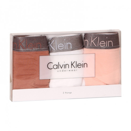 3PACK Дамски стрингове Calvin Klein многоцветен (QD3560E-1CZ)