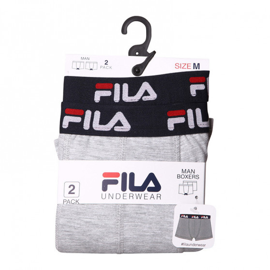 2PACK Мъжки боксерки Fila сиво (FU5142/2-400)