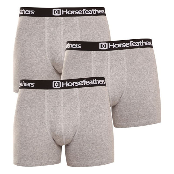 3PACK Мъжки боксерки Horsefeathers Dynasty heather gray (AM067C)