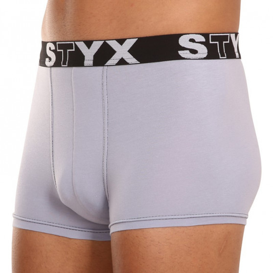 3PACK Мъжки боксерки Styx спортни еластични сиви (G10676767)