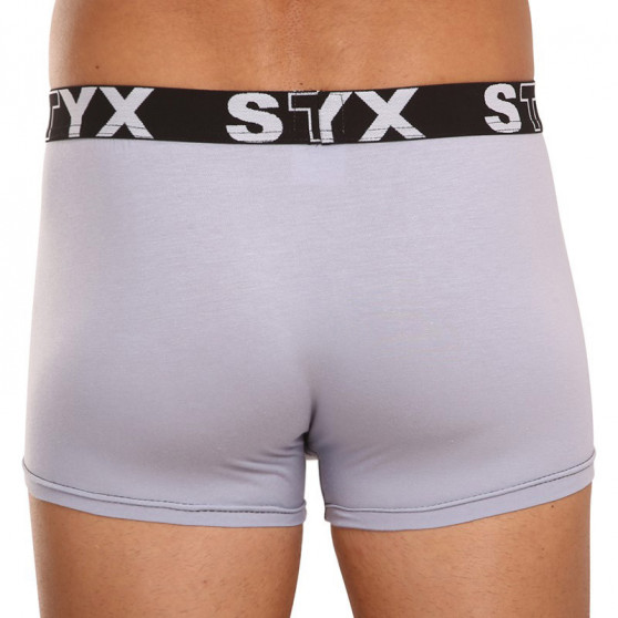 3PACK Мъжки боксерки Styx спортни еластични сиви (G10676767)