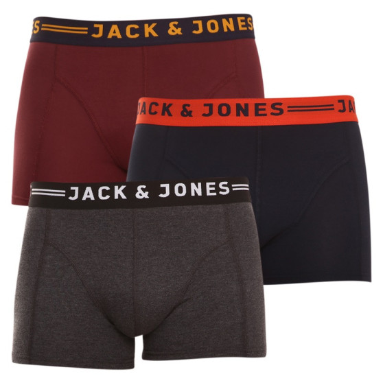 3PACK Мъжки боксерки Jack and Jones многоцветен (12113943)