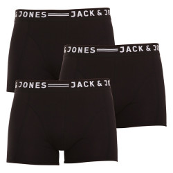 3PACK Мъжки боксерки Jack and Jones черено (12081832 - black/black)