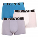 3PACK Мъжки боксерки Styx спортни еластични многоцветни (G969106167)