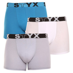 3PACK Мъжки боксерки Styx дълги спортни еластични многоцветни (U9696167)