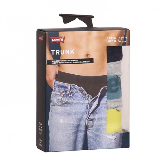 3PACK Мъжки боксерки Levis сиво (905042001 015)