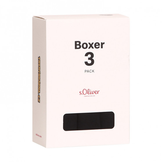 3PACK Мъжки боксерки S.Oliver черни (JH-34B-31395507)