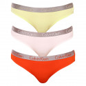 3PACK дамски бикини Calvin Klein multicolour (QD3561E-6S2)