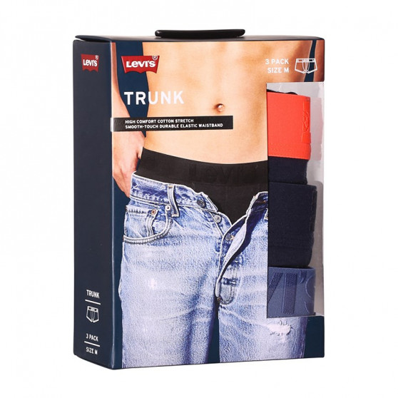 3PACK Мъжки боксерки Levis черено (905042001 017)