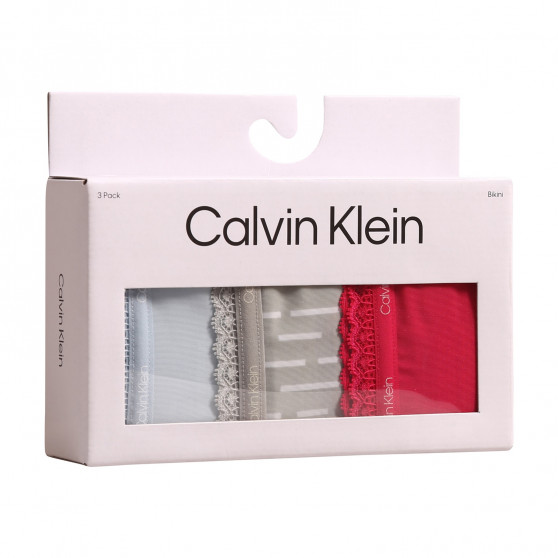 3PACK дамски бикини Calvin Klein multicolour (QD3804E-6VW)