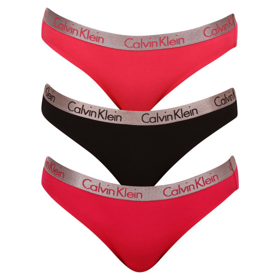 3PACK дамски бикини Calvin Klein multicolour (QD3561E-6VS)